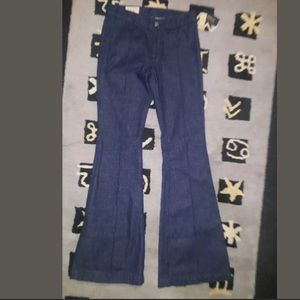 Navy denim flare jeans. Ralph Lauren.